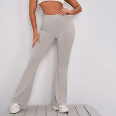 трикотажный Одноцветный Повседневный Брюки Shein