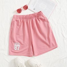 Карман буква Повседневный Шорты Shein