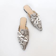 змеиный принт Элегантный Балетки Shein