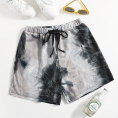 Шорты с принтом тай дай Shein