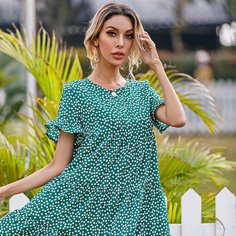 Платье с цветочным принтом Shein