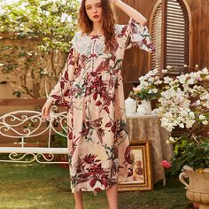 Пижама из кружева с цветочным узором Shein