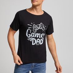 Мужская футболка с короткими рукавами и монограммой Shein