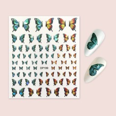 1 лист наклейка для ногтей с узором бабочки Shein