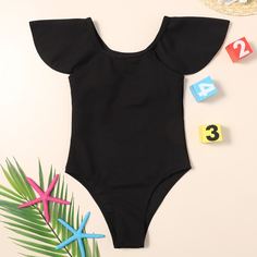 Слитный купальник для девочек Shein