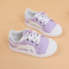 Двухцветные кроссовки на шнурках для девочек Shein