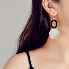 Круглые серьги-подвески из смолы Shein