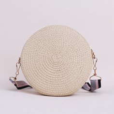 Плетеная круглая сумка через плечо Shein