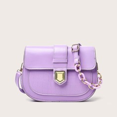 Сумка-седло с крокодиловым узором Shein
