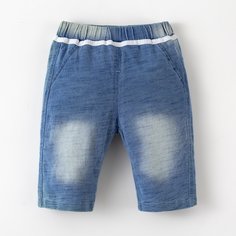 Контрастный Джинсовые шорты для девочек Shein