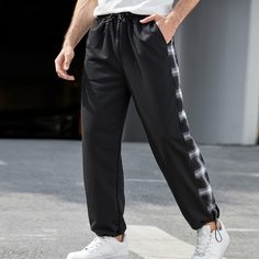 на кулиске Клетка Мужские спортивные брюки Shein