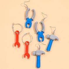 3 пары серьги-подвески в форме инструмента для ремонта Shein