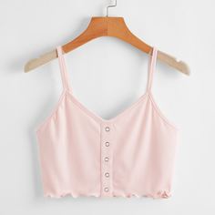 Рубчатый топ с отделкой из салата на бретелях Shein