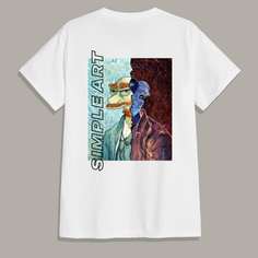 Мужская футболка с короткими рукавами и монограммой Shein