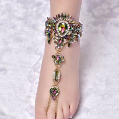 Ножной браслет со стразами Shein