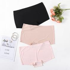 3шт бесшовные трусики размера плюс Shein