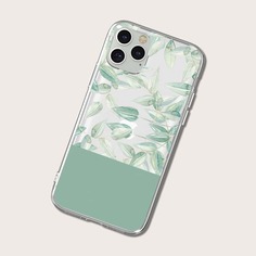 Прозрачный чехол для телефона с узором листьев Shein