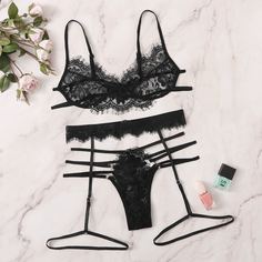 Комплект Кружевного Женского Белья Чокеры Shein
