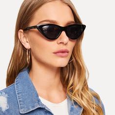 Солнечные очки в форме кошачьего глаза с футляром Shein