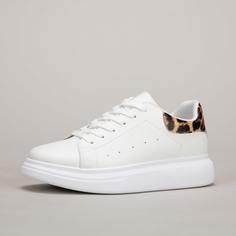 Туфли на шнурках с леопардовым узором Shein