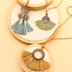 3шт ожерелье с круглым декором Shein