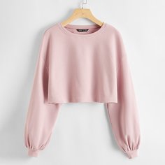 Однотонный короткий пуловер Shein