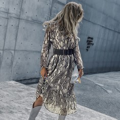 с поясом Змеиный Повседневный Платья Shein