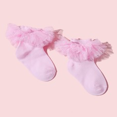 Носки с сетчатой отделкой для девочек Shein