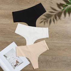 Одноцветный Трусики Shein