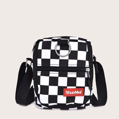 Мужская сумка через плечо в клетку Shein