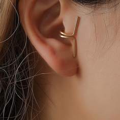 Минималистские серьги-каффы Shein