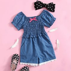 Джинсовый комбинезон для девочек Shein