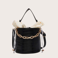 Сумка с крокодиловым узором и цепочкой Shein