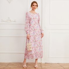 Платье с цветочным принтом Shein
