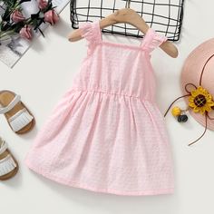 Платье с оборкой для девочек Shein