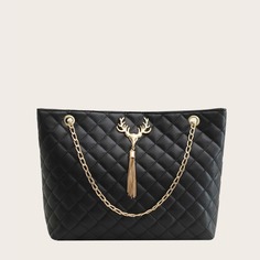 Цепочка стеганая Элегантный Сумки-тоут Shein