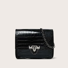 Сумка на цепочке с крокодиловым узором Shein