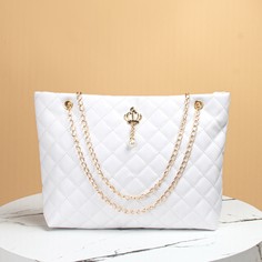 Цепочка с жемчугом стеганая Модный Сумки-тоут Shein