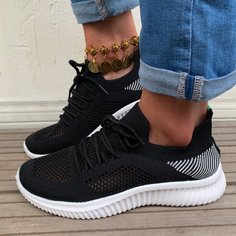 Вязаные кроссовки на шнурках Shein