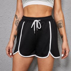 Контрастная отделка Спортивные шорты Shein