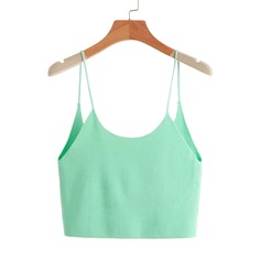 Короткий вязаный топ с драпировкой сзади Shein