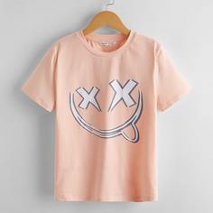 С карикатурой Повседневный футболки для мальчиков Shein