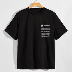 Мужская футболка с коротким рукавом и графическим принтом Shein