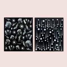 2 листа наклейка для ногтей с графическим принтом Shein