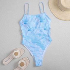 Слитный купальник с узором облака Shein
