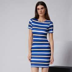 Облегающее платье в полоску Shein