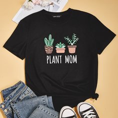 буква Повседневный Футболки Shein