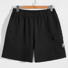 Карман графический принт Институтский Мужские шорты Shein