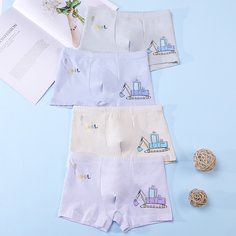 Мультяшный принт Повседневный Нижнее белье для мальчиков Shein