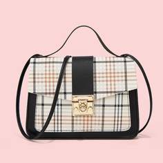 Сумка-сэтчел в клетку Shein